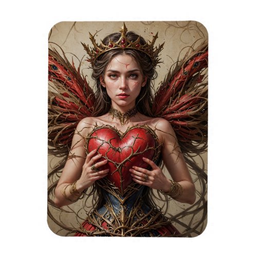 Fairy Red Heart Brambles Magnet