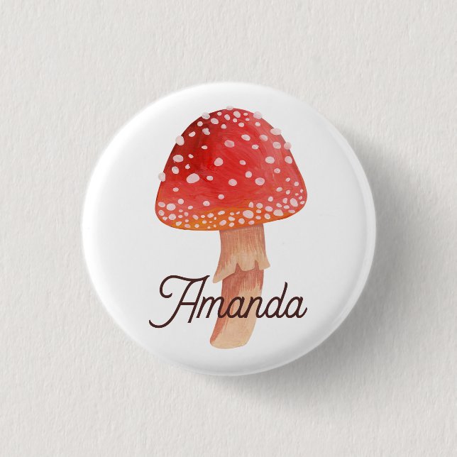 Fairy red mushroom. Woodland fly agaric. Amanita Button (Front)