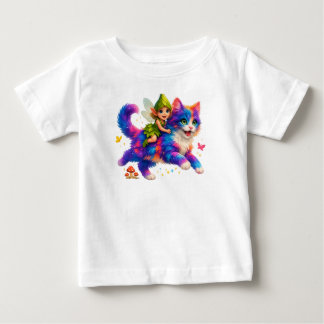 Fairy Riding Colorful Cat T-Shirt – Cute FaT-shirt