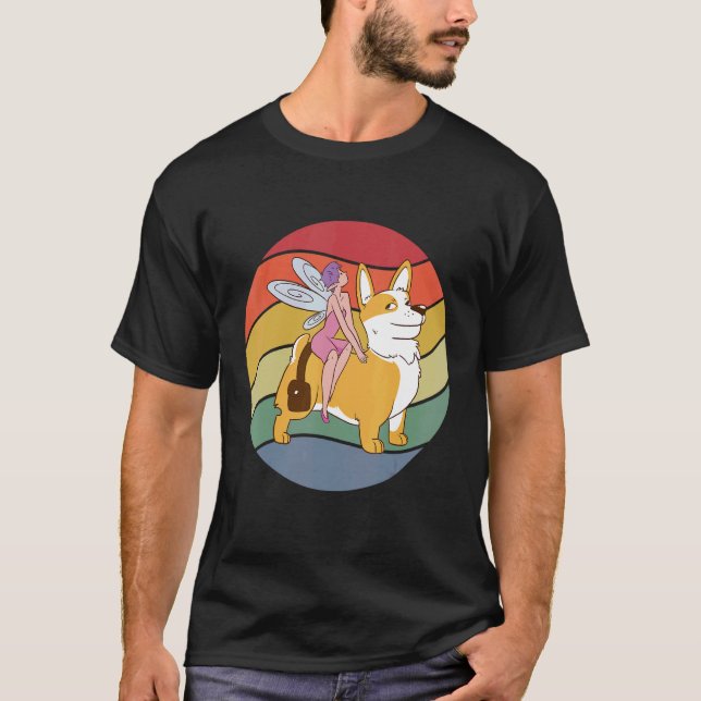 Fairy Riding Corgi T-Shirt (Front)