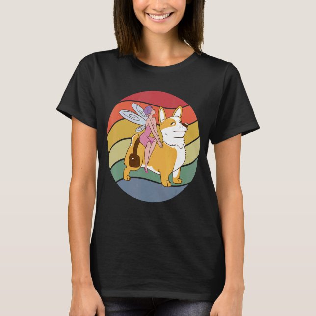 Fairy Riding Corgi T-Shirt (Front)