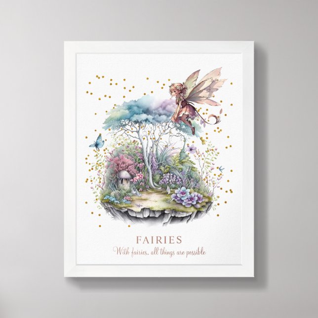 Fairy Saying framed art (Framed Front)