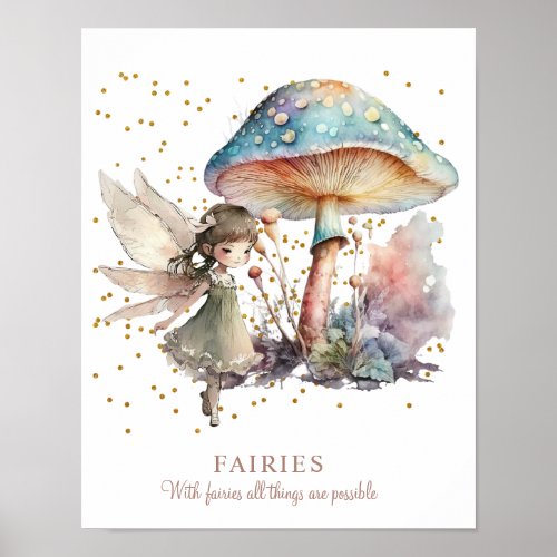 Fairy Saying Girls Room Poster