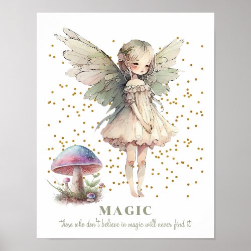 Fairy Saying Magic Girls Room Poster