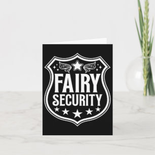 Fairy Security Birthday Halloween Costume Kids Boy Card