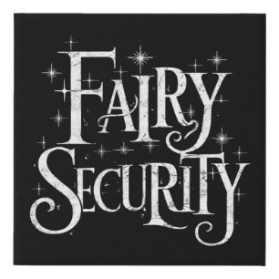 Fairy Security Funny Halloween Costume Faux Canvas Print