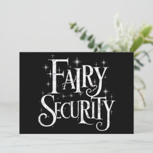 Fairy Security Funny Halloween Costume Invitation