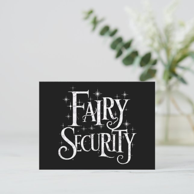 Fairy Security Funny Halloween Costume  Postcard (Standing Front)