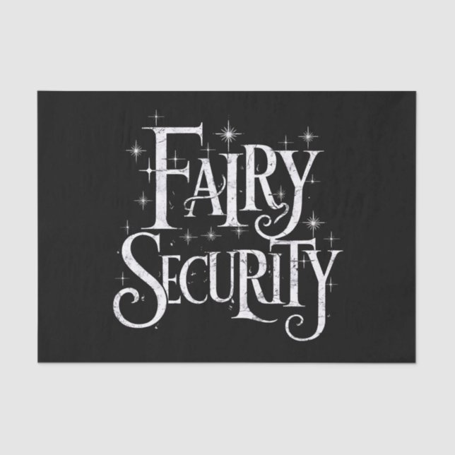 Fairy Security Funny Halloween Costume  Tissue Paper (Front)