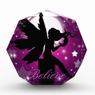 Fairy Silhouette Believe Inspiratonal Art Acrylic Award