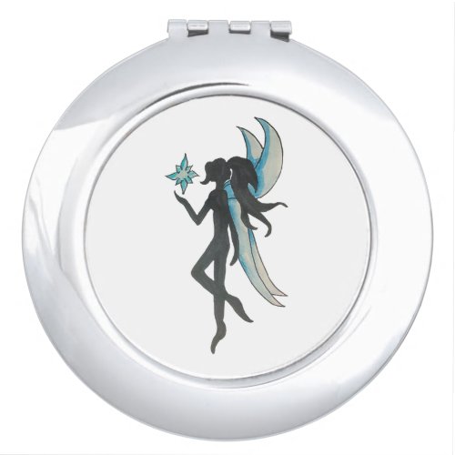 Fairy silhouette  compact mirror