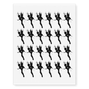 Fairy Silhouette Design Temporary Tattoos