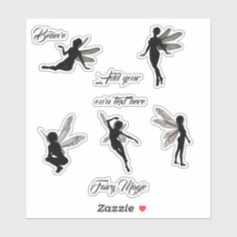 Fairy silhouette stickers