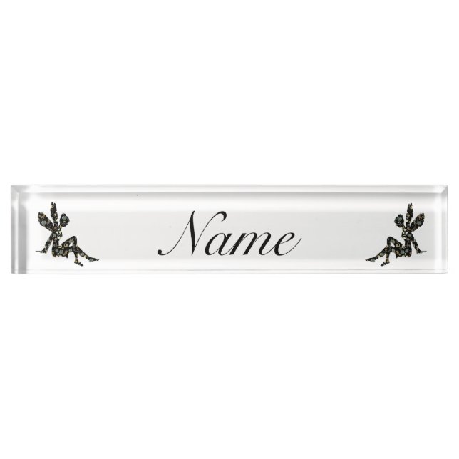 Fairy Silhouette Thunder_Cove Desk Name Plate (Front)