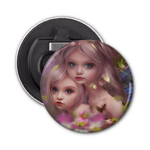 Fairy Sisters Amongst the Flowers in the Forest Bottle Opener
