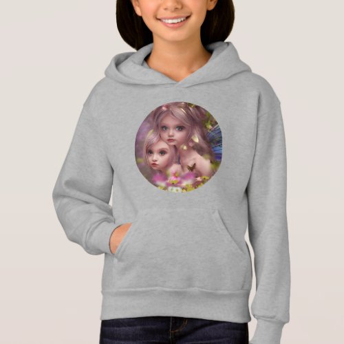 Fairy Sisters Amongst the Flowers in the Forest Hoodie