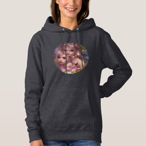 Fairy Sisters Amongst the Flowers in the Forest Hoodie