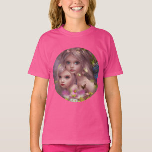 Fairy Sisters Amongst the Flowers in the Forest T-Shirt