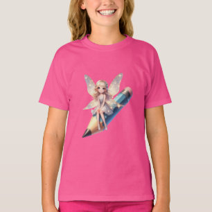 Fairy Sitting on Pencil T-shirt Back To School
