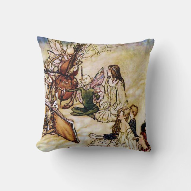 Fairy Song Arthur Rackham Fine Art Throw Pillow (Front)