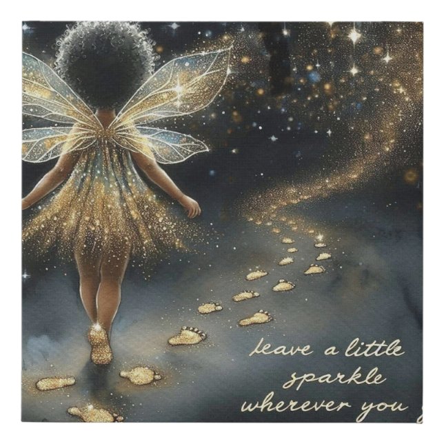 fairy sparkle faux canvas print (Front)