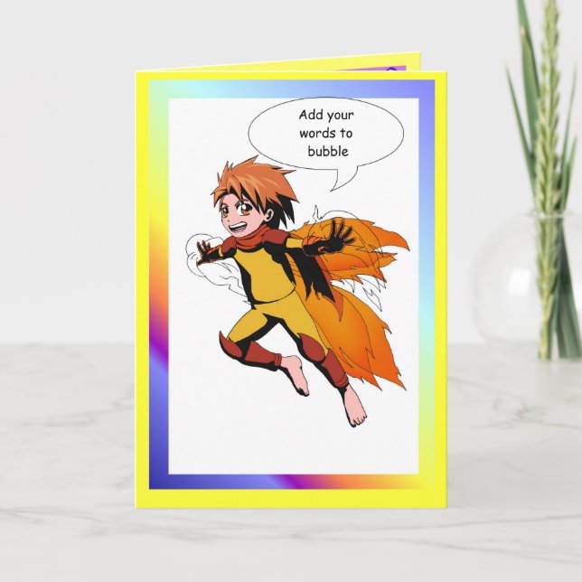 Fairy speech bubble, Superboy Card (Front)