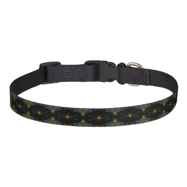 Fairy Stars Black Pet Collar (3 Sizes) (Front)
