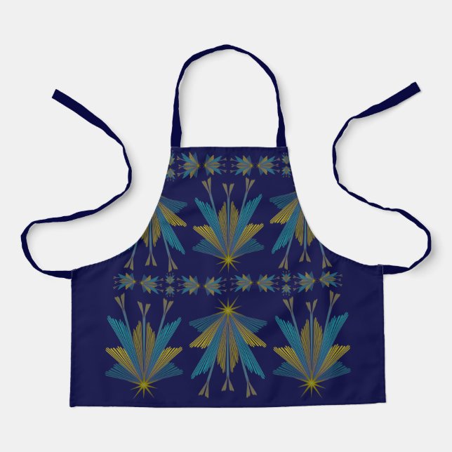 Fairy Stars Navy Small Apron (Front)