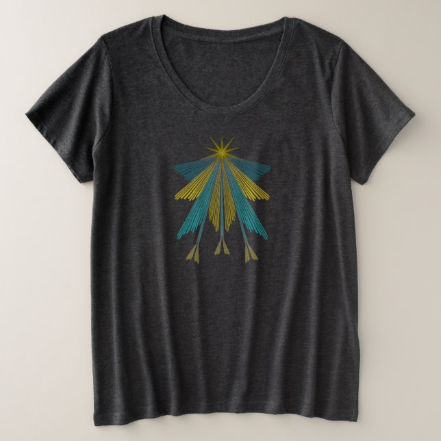 Fairy Stars Plus Size Women's T-Shirt (Design Front)