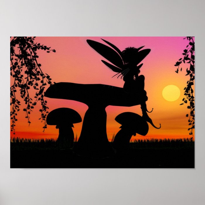 Fairy sunset Poster