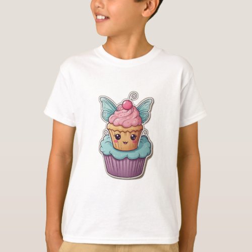 Fairy Sweets Whimsical Cupcake T_Shirt Designs