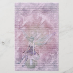 Fairy Swirl stationery-optional lines Stationery