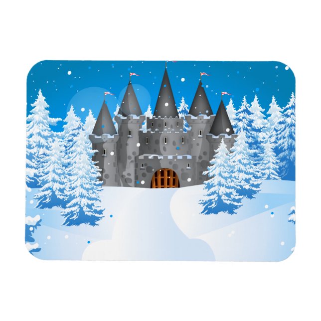 fairy-tail castle Winter Magnet (Horizontal)