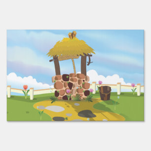Fairy Tail Well Wishing Well Yard Sign