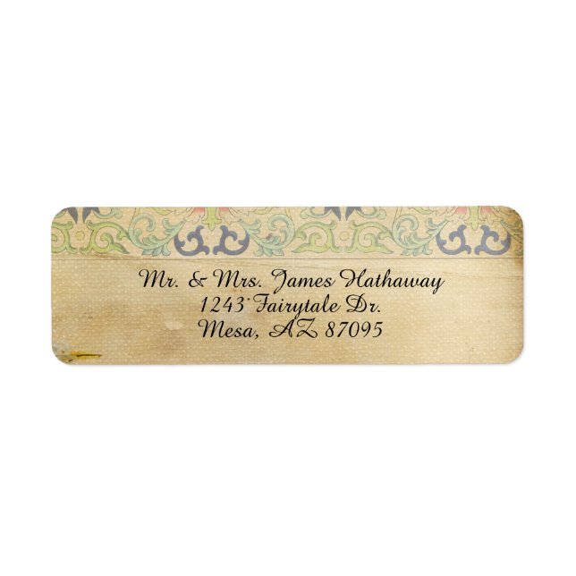 Fairy Tale Antique Look Wedding Label (Front)