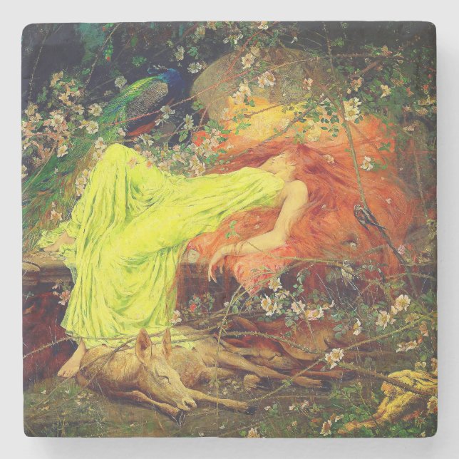Fairy Tale Arthur Wardle Stone Coaster (Front)