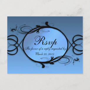 Fairy Tale Blue Menu RSVP p