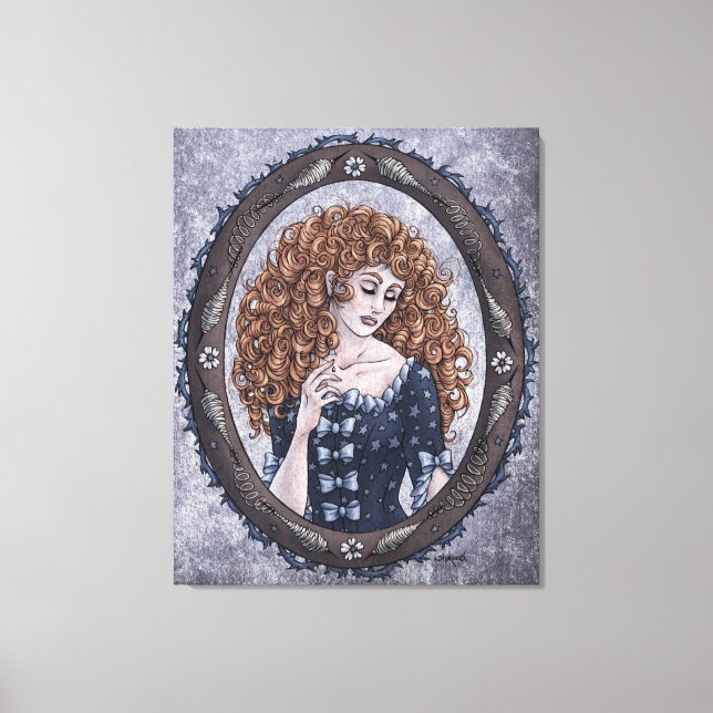Fairy Tale "Briar Rose" Magical Fantasy Art Canvas Print (Front)