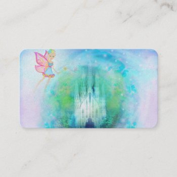 Fairy Tale Castle Business Card by orchideapl at Zazzle