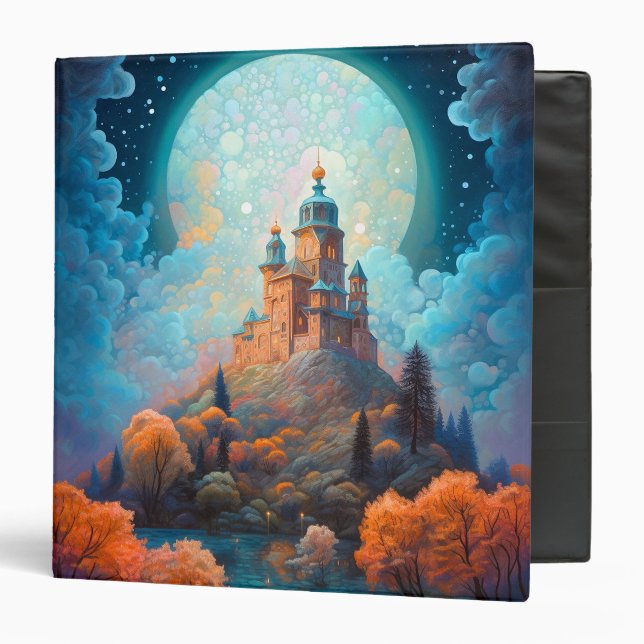 Fairy Tale Castle Fantasy Art 3 Ring Binder (Front/Inside)