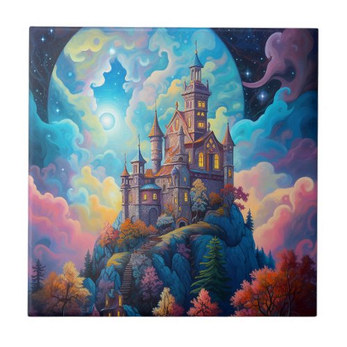 Fairy Tale Castle Fantasy Art Ceramic Tile