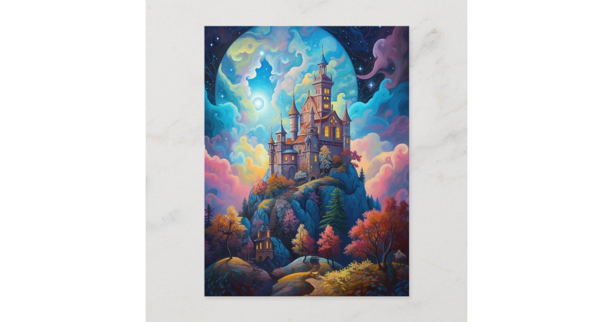 Fairy Tale Castle Fantasy Art Postcard | Zazzle