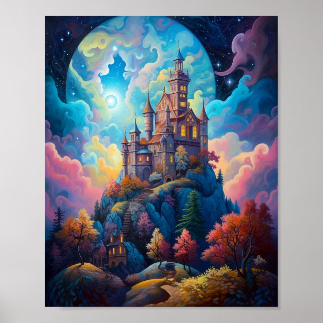 Fairy Tale Castle Fantasy Art Poster (Front)