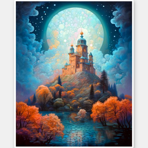 Fairy Tale Castle Fantasy Art Sticker