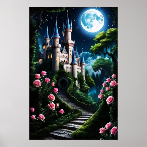 Fairy Tale Castle Fantasy Poster