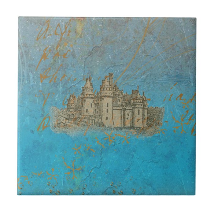 Fairy Tale Castle & Fleur de lis Ceramic Tiles