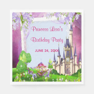 Fairy Tale Castle Princess Birthday Party Napkins