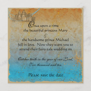 Fairy Tale Castle Save the Date Card