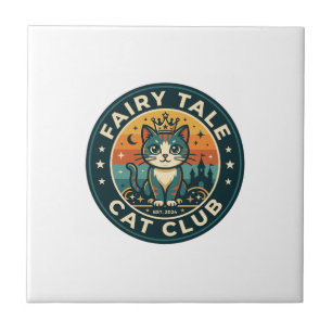 Fairy Tale Cat Cute Kitty Design - Fairy Tale Cat Ceramic Tile