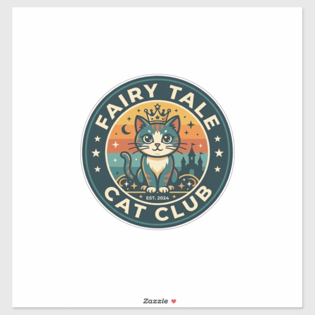 Fairy Tale Cat Cute Kitty Design - Fairy Tale Cat  Sticker (Sheet)